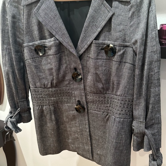 Button Detail Gray Jacket - Picture 5 of 5